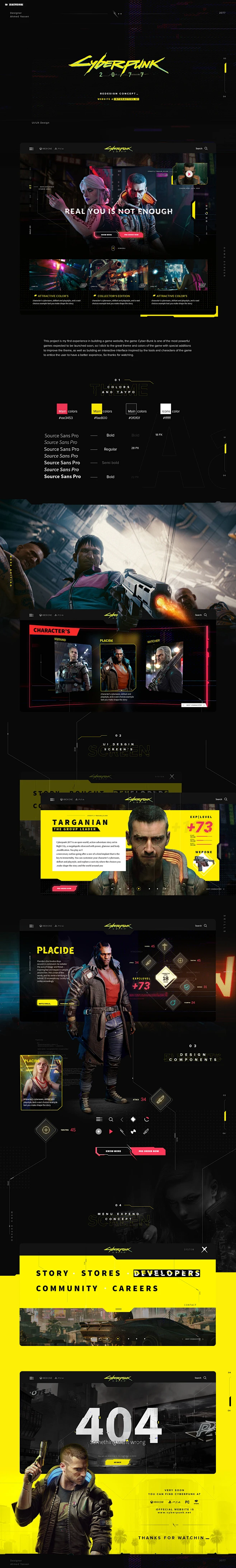 cyberpunk 2077 Website redesign on Behance-花瓣网