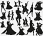 跳踢踏舞的演员简易黑白装饰画图标 设计图片 免费下载 页面网页 平面电商 创意素材