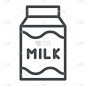 标志,饮食,线图标,牛奶,饮料,农业,清新,纸盒,品牌名称,打包