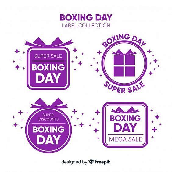 Boxing day sale labe...