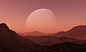 General 5000x3000 mountains 3D render planet Moon stars landscape science fiction space Mars mist