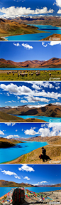 羊卓雍措，简称羊湖，与纳木措、玛旁雍措并称西藏三大圣湖。