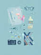 The quiet stories of my daily life : On-going personal project since 2012.This project is focusing on my daily life and various objects which surround me, in which i find beauty or poetry, and i create patterns and assemble them like they are pieces of a
