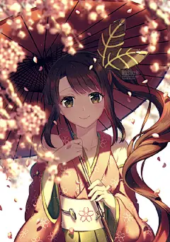 撑伞的少女