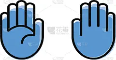 手绘矢量手掌图标