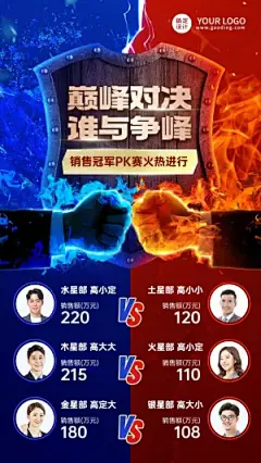 金融保险业绩PK红黑榜单激励风手机海报