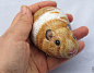 Painted rock stone art  hamster reserved for Anel by artalika, $40.00