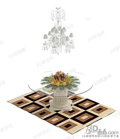 现代时尚印花地毯透明钢化玻璃圆形茶几米色雕刻条纹桌脚圆几