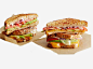 三明治汉堡高清素材 午餐肉 早餐 营养 面包 元素 免抠png 设计图片 免费下载 页面网页 平面电商 创意素材
