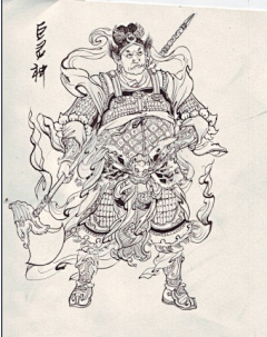 紫萌月采集到点墨中国：白描画（人物）
