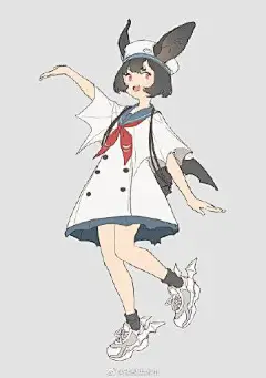 大运动量女生形体姿势
.
人物插画、漫画设计师
.
モグモ
.
板绘平涂角色设计参考 ​​​​