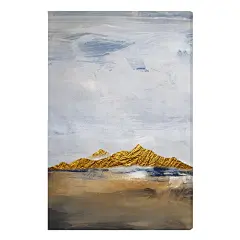 现代轻奢日照金顶雪山定制无框落地装饰画纯手绘油画玄关大幅挂画-淘宝网