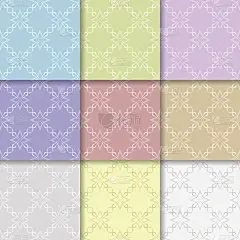 壁纸套多色无缝花纹与花卉装饰