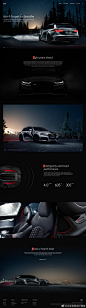 一款奥迪汽车的宣传推广网页设计  Audi RS6 promo page by Plainwhite Development Studio ​​​​