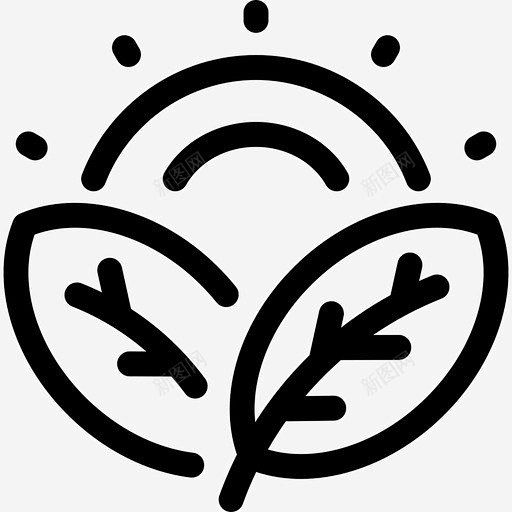 天然能源健康线工艺线性图标 平面电商 创...