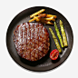 黑椒牛排免抠素材_元小素 https://iipng.com 产品实物 牛排 美食摄影 西餐 调制牛排 黑椒牛排 黑色盘子