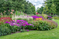 瑞典,公园,花坛,多色的,杂色的,草,园林,夏天,户外,园艺