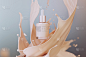 Concealer cosmetic product with liquid foundation