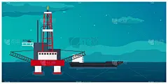 海洋,石油钻塔,平坦的,石油工业,商务,柴油机,技术,图像,探险