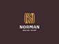 Norman Wood Shop texture wood mongram n branding logo