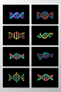 立体基因链矢量素材