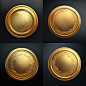 longtu2_Game_icon_a_gold_coin_retro_European_realistic_style