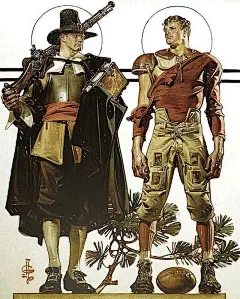 型男/Vintage古着/20世纪初手绘复古插画/复古招贴海报/广告狂人J.C. Leyendecker绘画作品集/手绘写实/经典人物造型设计