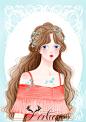 清新少女_Lisha画画儿__插画师作品_涂鸦王国gracg.com