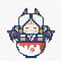 #拼拼豆豆# #阴阳师拼豆# @吸血姬主页_常备血包 @阴阳师茨血主页 把之前画的吸血姬改成了像素图纸，等撸完了[源计划]系列再来拼。
不过目测估计是豆子杀手了，毕竟转的格子貌似是50*50+的
PS:图纸禁止商用哈 ​​​​