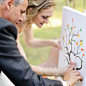 个性心形树枝指纹签到树|DIY创意定制生日婚礼派对签到册-淘宝网
