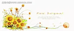 手绘向日葵PSD分层素材|PSD素材|插画|花边|花边素材|花朵|花藤|花纹|花纹素材|手绘花朵|手绘花卉插画|手绘向日葵|太阳花|太阳之子|向日葵|向日葵插画