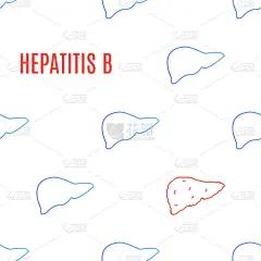 乙型肝炎肝脏图标图案的医疗海报
