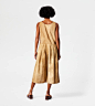 Linen Blend Short Jumpsuit - On body, rear view