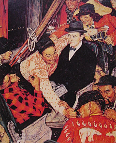 两枚鱼采集到插画大师-诺曼·洛克威尔（Norman Rockwell)