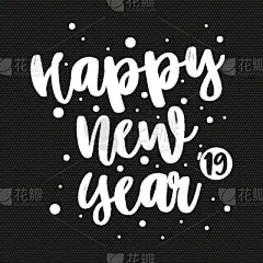 信函,2019,新年前夕,黑色背景,华丽的,倒计时,雪,壁纸,溢价,问候