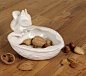 美国gamago 可爱 松鼠 核桃壳 造型 坚果盘squirrel nut bowl