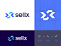 Sellx  - 标志设计出售xs标志标志设计负空间移位提升会标字母标志抽象销售购买平台远程主角交通箭头标识设计