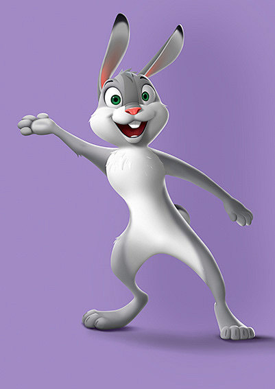 Bunny cartoon charac...