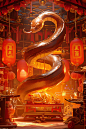 2025手绘蛇年蛇吉祥物模型