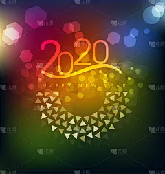 2020年新年快乐。鼠年