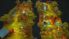 卡通手绘风格 沼泽湿地场景 3D打印模型 CG模型建筑物件道具模型CG帮美术资源网 - Powered by Discuz!