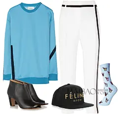 【最新图片】奢华运动风成夏日主打！海报编辑推荐最Chic休闲穿搭：用都市运动装演绎闲适优雅的Lo-fi风格！_图1_海报时尚网图片库