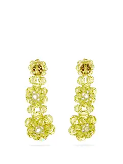 Simone Rocha/Floral beaded drop earrings-闪亮时刻海淘