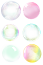 彩色气泡png