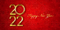 0729华丽红色2022年金色艺术字体新年海报年会背景矢量设计素材-淘宝网