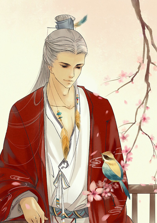 古风手绘美男符殊绘