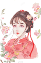 〔 古风水彩美人 〕 野篆 绘