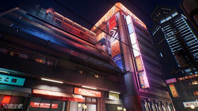重磅！UE4虚幻 赛博朋克高质量日本城市...