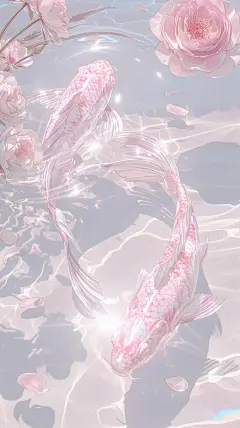 情人节限定❗️超罕见Ins风粉色双鱼壁纸❗️_5_夜间萤火_来自小红书网页版