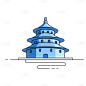 建筑地标元素主题素材-天坛.svg